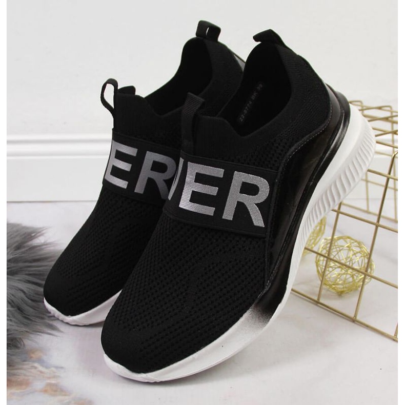 Boty ponožky slip on Vinceza W JAN122A černé černá 2 Boty ponožky slip on Vinceza W JAN122A černé černá 2