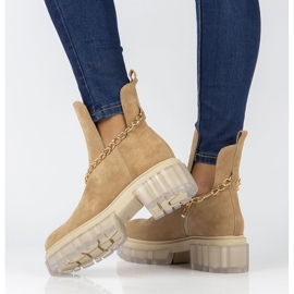 Semišové boty Filippo 30065 camel béžový hnědý 2