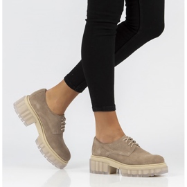 Semišové boty Filippo 20099 taupe béžový hnědý 1