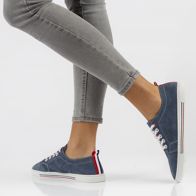 Kožené boty Filippo DP3507 / 22 Nv tmavě modrá námořnická modrá 1