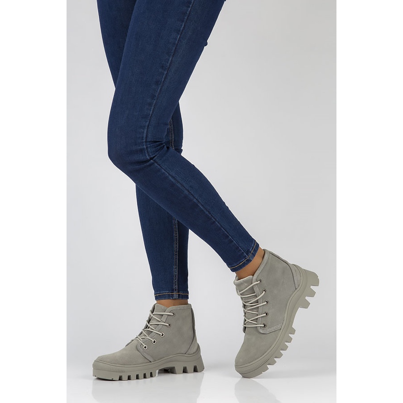 Kožené tenisky Filippo DBT3523 / 22 Gr šedé šedá 2