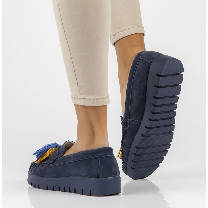 Kožené boty Filippo DP3535 / 22 Nv tmavě modrá námořnická modrá 2