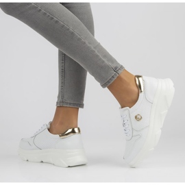 Kožené tenisky Filippo DP2138 / 22 Wh bílé bílý 1 Kožené tenisky Filippo DP2138 / 22 Wh bílé bílý 1