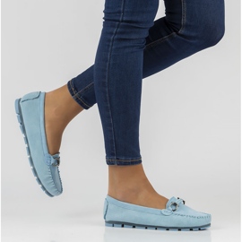 Kožené mokasíny Filippo DP3613 / 22 Bl modré modrý 1