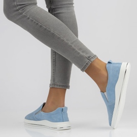 Kožené boty Filippo DP3622 / 22 Bl modré modrý 1