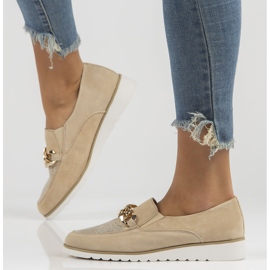 Kožené boty Filippo DP3696 / 22 Be beige béžový 1