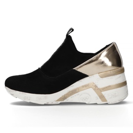 Kožené tenisky Filippo DP3652 / 22 Bk černé černá zlatý 1