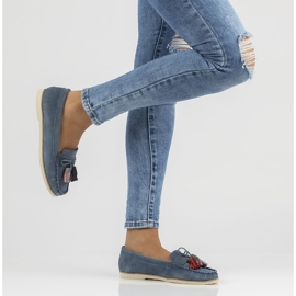 Kožené mokasíny Filippo DP3512 / 22 Nv tmavě modrá námořnická modrá 2