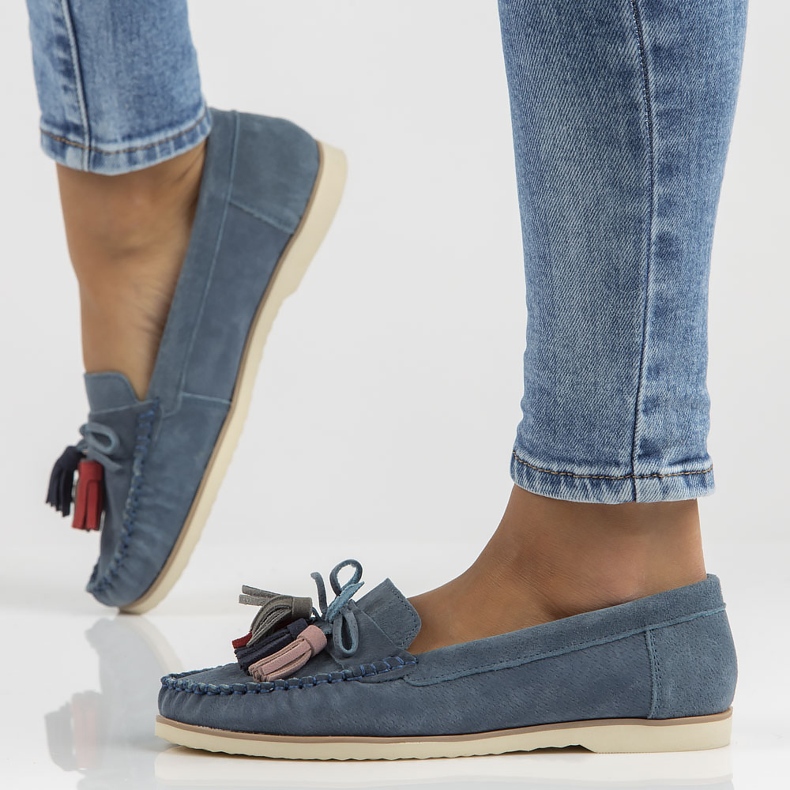 Kožené mokasíny Filippo DP3512 / 22 Nv tmavě modrá námořnická modrá 1