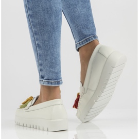 Kožené boty Filippo DP3535 / 22 Wh bílé bílý 1