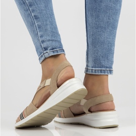 Kožené sandály Filippo DS3500 / 22 Be beige béžový 1 Kožené sandály Filippo DS3500 / 22 Be beige béžový 1