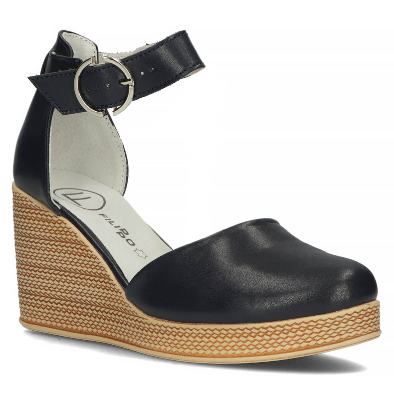 Kožené sandály Filippo DP3519 / 22 Nv tmavě modrá námořnická modrá 1