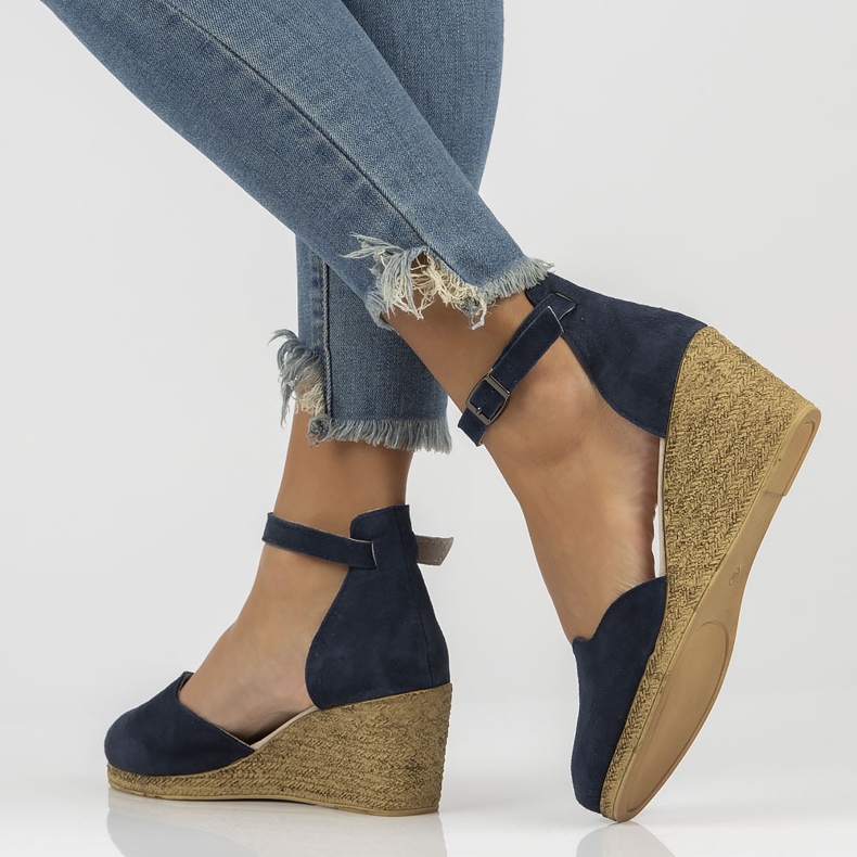 Kožené sandály Filippo DS1394 / 22 Nv tmavě modrá námořnická modrá 1