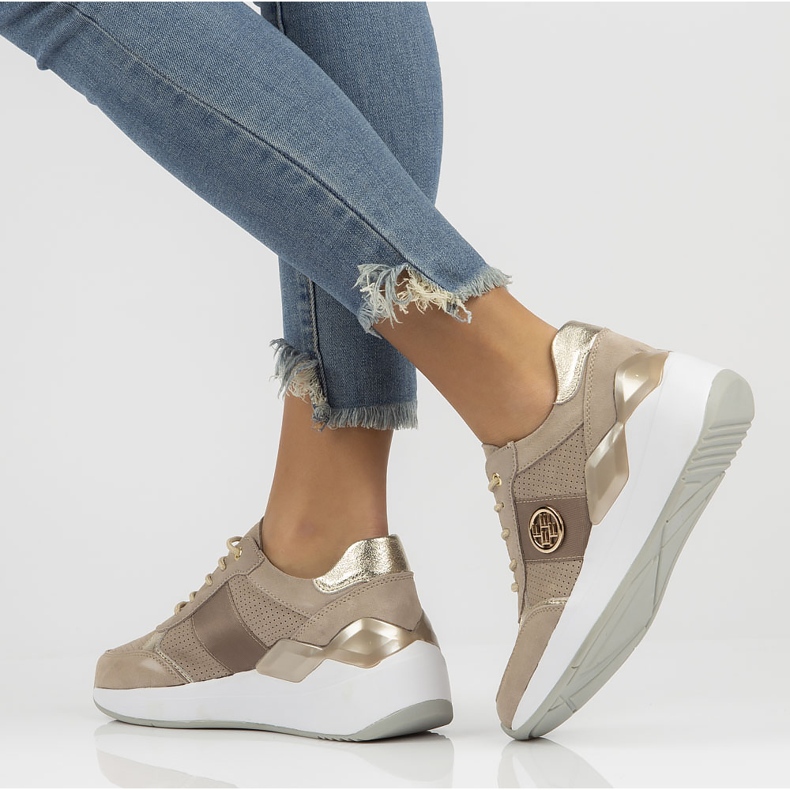 Kožené tenisky Filippo DP3553 / 22 Be beige béžový 2