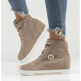 Kožené tenisky Filippo DBT3552 / 22 Be beige béžový 8