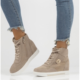 Kožené tenisky Filippo DBT3552 / 22 Be beige béžový 5