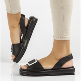 Kožené sandály Filippo DS3902 / 22 Bk černé černá 2