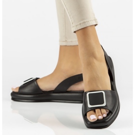 Kožené sandály Filippo DS3902 / 22 Bk černé černá 1