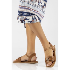 Kožené sandály Filippo DS3901 / 22 Br hnědé hnědý 2 Kožené sandály Filippo DS3901 / 22 Br hnědé hnědý 2