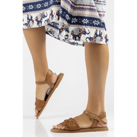 Kožené sandály Filippo DS3901 / 22 Br hnědé hnědý 1 Kožené sandály Filippo DS3901 / 22 Br hnědé hnědý 1