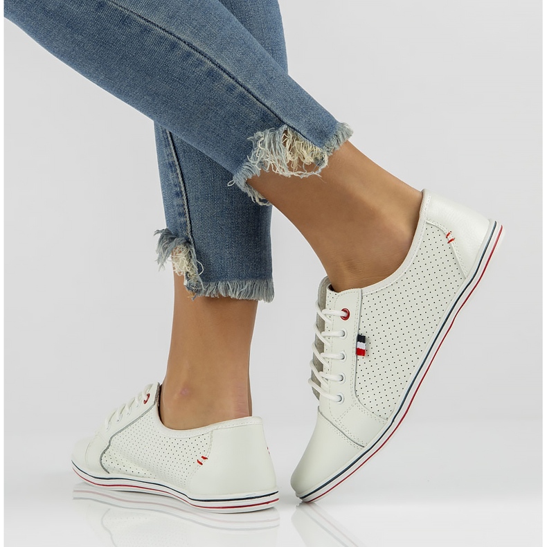 Kožené boty Filippo DP009 / 22 Wh bílé bílý 1