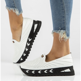 Kožené boty Filippo DP3906 / 22 Wh bílé bílý 1