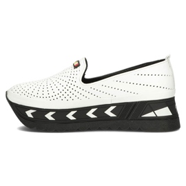 Kožené boty Filippo DP3906 / 22 Wh bílé bílý 2