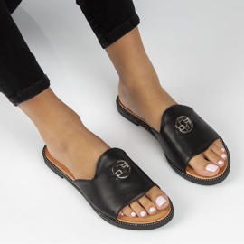 Filippo DK3668 / 22 Bk černé pantofle černá 2