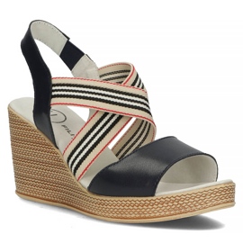 Kožené sandály Filippo DS3520 / 22 Nv tmavě modrá námořnická modrá 1