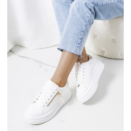 Bílé a zlaté dámské tenisky Tamis bílý zlatý 1