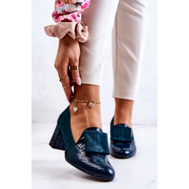 PA2 Diana Green semišové lodičky z hadí kůže zelená 1