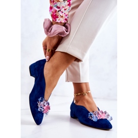 PA2 Elegantní semišové boty s tmavě modrým zdobením McQueen 2