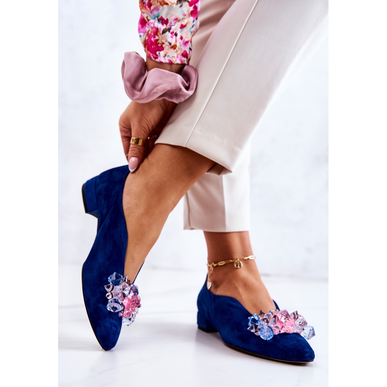 PA2 Elegantní semišové boty s tmavě modrým zdobením McQueen 2