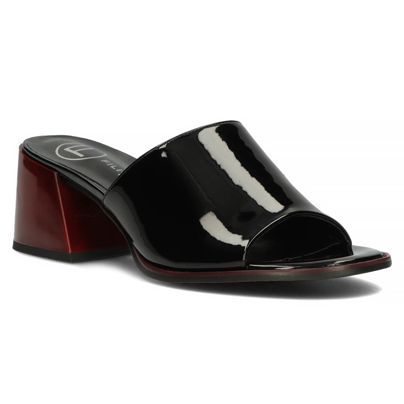 Kožené pantofle Filippo DK3722 / 22 Bk černé černá 1