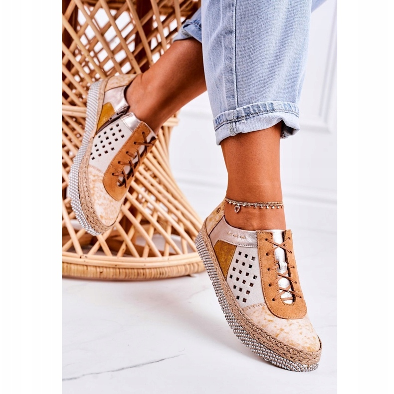 Dámské kožené boty Maciejka Yellow 03339-44 žlutá 2