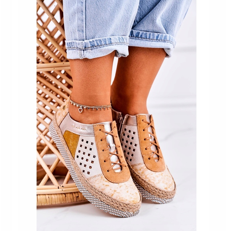 Dámské kožené boty Maciejka Yellow 03339-44 žlutá 3