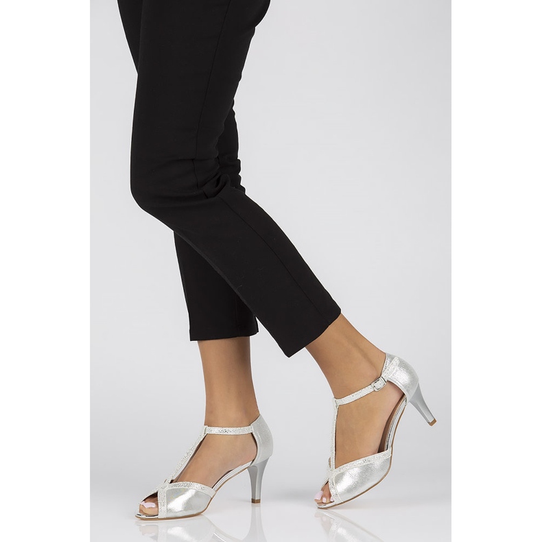 Stříbrné sandály Filippo DS1360 / 22 Si stříbrný 1
