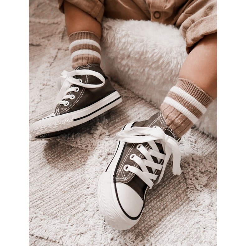 Dětské vysoké tenisky Khaki Filemon zelený 1