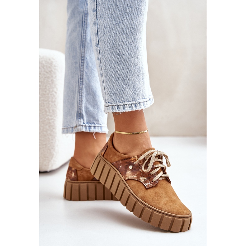 Semišové Boty Na Platformě Hnědé Hypnózy hnědý 1