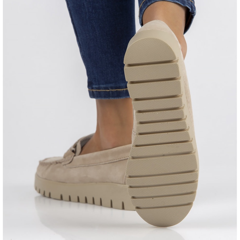 Kožené mokasíny Filippo DP3334 / 22 Be béžové béžový 2