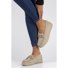 Kožené mokasíny Filippo DP3334 / 22 Be béžové béžový 1