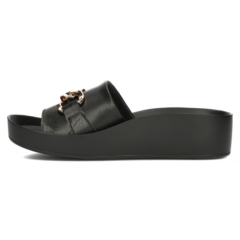 Kožené pantofle Filippo DK3590 / 22 Bk černé černý 4