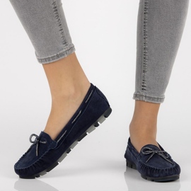 Kožené mokasíny Filippo DP1203 / 20 Nv tmavě modrá námořnická modrá 1