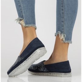 Kožené boty Filippo DP2147 / 22 Nv tmavě modrá námořnická modrá 2