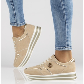 Kožené tenisky Filippo DP3682 / 22 Be beige béžový 1 Kožené tenisky Filippo DP3682 / 22 Be beige béžový 1