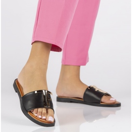 Filippo DK2103 / 22 Bk černé pantofle černá zlatý 1