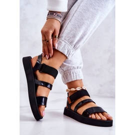 Voňavé gumové sandály se suchým zipem ZAXY HH285285 Black černý 2