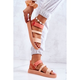 Voňavé gumové sandály se suchým zipem ZAXY HH285288 Orange oranžový 1