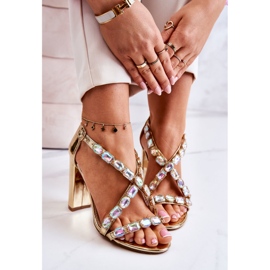 S.Barski Dámské sandály na vysokém podpatku Lu Boo Golden 8258-1 Vernee zlatý 1 S.Barski Dámské sandály na vysokém podpatku Lu Boo Golden 8258-1 Vernee zlatý 1