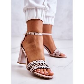 Lewski Shoes Kožené sandály prolamované Lewski 2869 Pearl Pink béžový růžový 2 Lewski Shoes Kožené sandály prolamované Lewski 2869 Pearl Pink béžový růžový 2